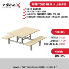 Mesa Refeitório 4 Lugares