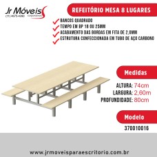 Mesa Refeitório 8 Lugares