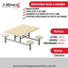 Mesa Refeitório 4 Lugares