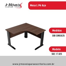 Mesa L Pé Aço 