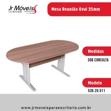 Mesa Reunião Oval 25 Mm