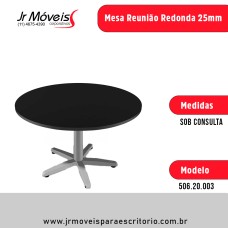 Mesa Reunião Redonda 25 Mm