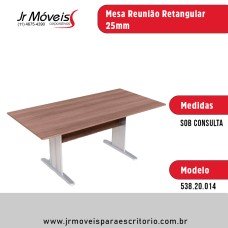 Mesa Reunião Retangular 25 Mm