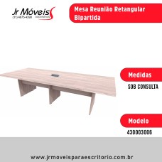Mesa Reunião Retangular Bipartida